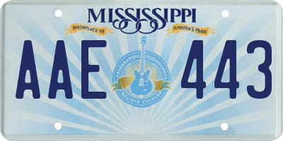 MS license plate AAE443