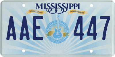 MS license plate AAE447