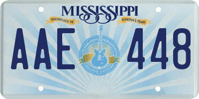 MS license plate AAE448