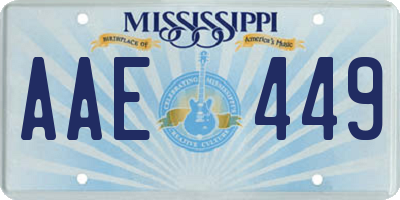 MS license plate AAE449