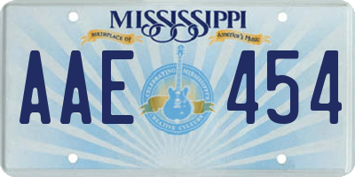 MS license plate AAE454