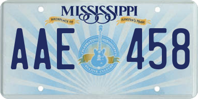 MS license plate AAE458