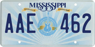 MS license plate AAE462