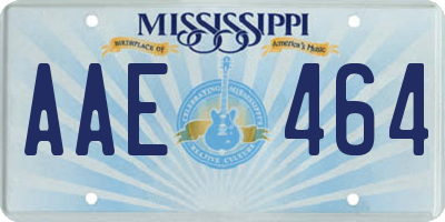 MS license plate AAE464