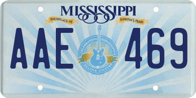 MS license plate AAE469