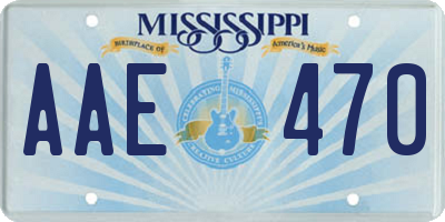 MS license plate AAE470