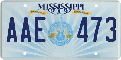 MS license plate AAE473