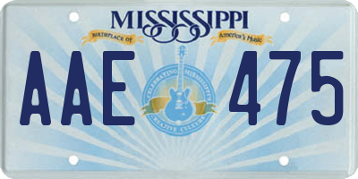 MS license plate AAE475