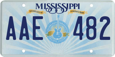 MS license plate AAE482