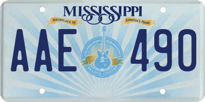 MS license plate AAE490