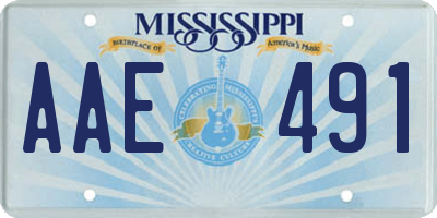 MS license plate AAE491