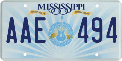 MS license plate AAE494