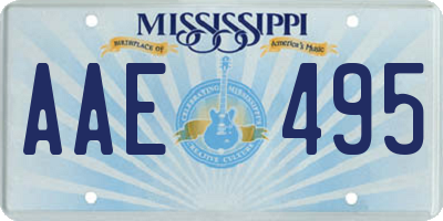 MS license plate AAE495