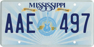 MS license plate AAE497
