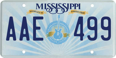 MS license plate AAE499