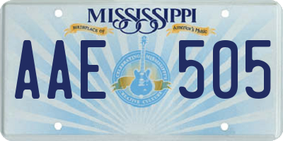 MS license plate AAE505