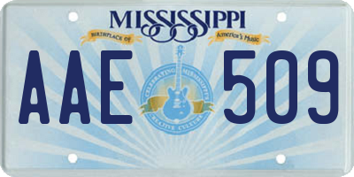 MS license plate AAE509