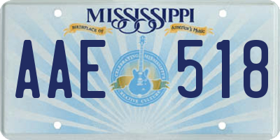 MS license plate AAE518