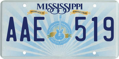 MS license plate AAE519