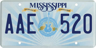 MS license plate AAE520