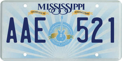 MS license plate AAE521