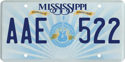 MS license plate AAE522