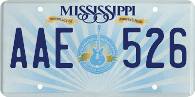MS license plate AAE526