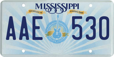 MS license plate AAE530
