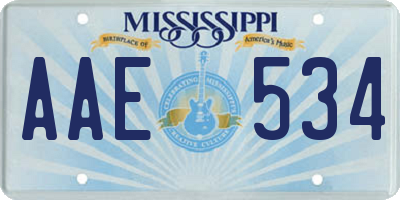 MS license plate AAE534
