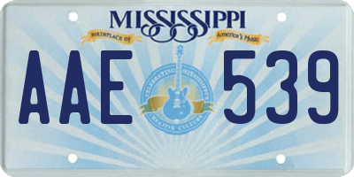 MS license plate AAE539