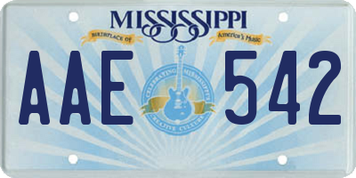 MS license plate AAE542