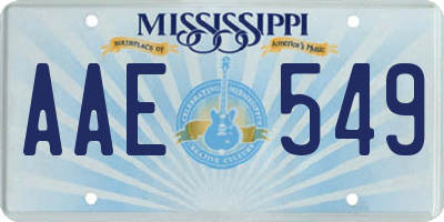 MS license plate AAE549