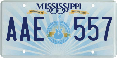 MS license plate AAE557