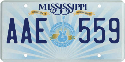 MS license plate AAE559