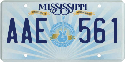 MS license plate AAE561