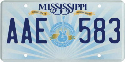 MS license plate AAE583