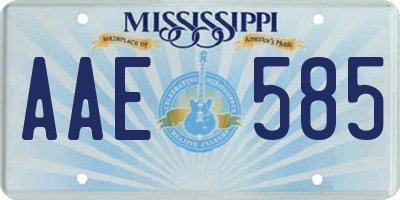 MS license plate AAE585