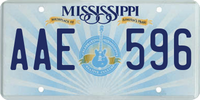 MS license plate AAE596