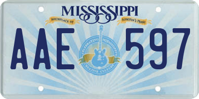 MS license plate AAE597