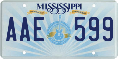 MS license plate AAE599