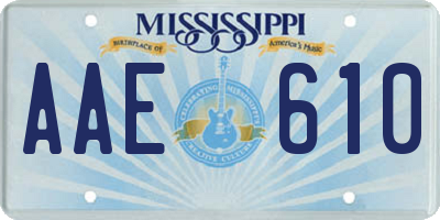 MS license plate AAE610