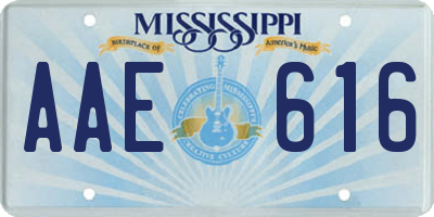 MS license plate AAE616