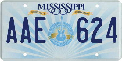 MS license plate AAE624