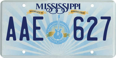 MS license plate AAE627
