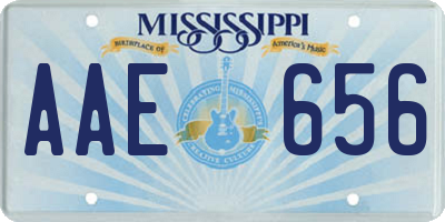 MS license plate AAE656