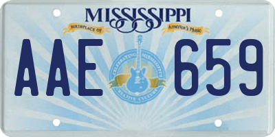 MS license plate AAE659