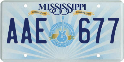 MS license plate AAE677