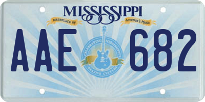 MS license plate AAE682
