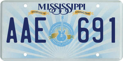 MS license plate AAE691