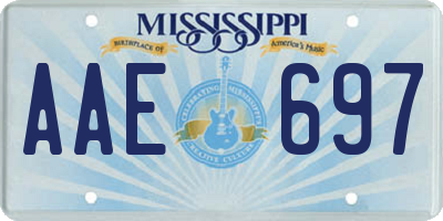 MS license plate AAE697